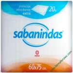 Sabanindas Extra 60 x 75 Protector de Cama absorbente 20 uds