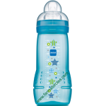 MAM Biberón 330ml Azul Tetina Silicona Ultrasuave +4M