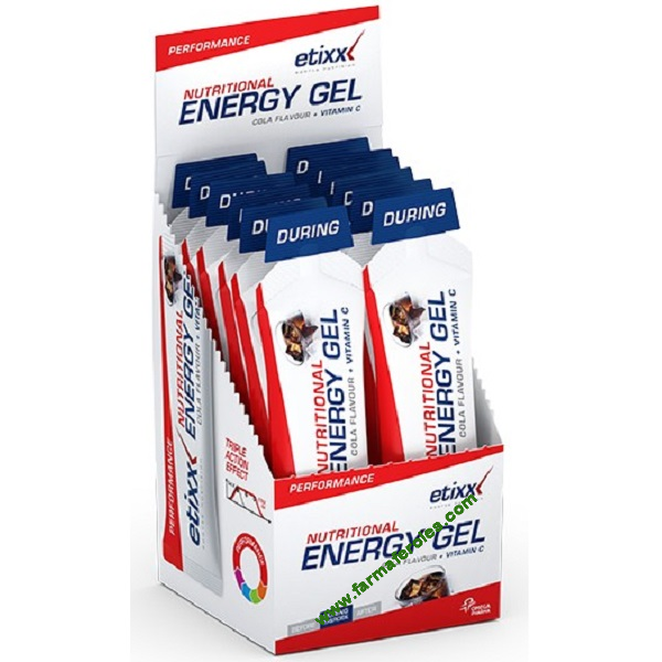 Etixx Energy Gel 12x38 gr Azúcares Triple Acción Sabor Cola