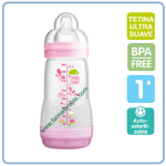MAM Biberón Anticólico 260ml Todo Desmontable Rosa Silicona