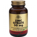 Solgar Citrato de Zinc 30 mg 100 cápsulas