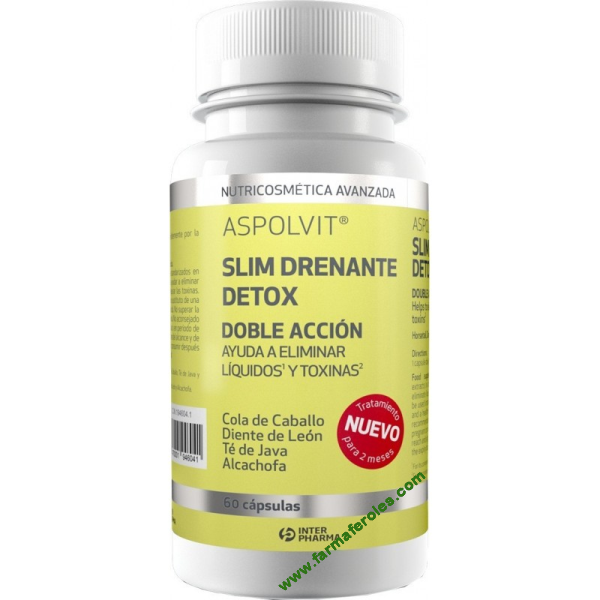 Aspolvit Slim drenante Detox 60 Cápsulas