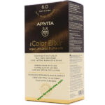 Apivita Tinte Permanente sin PPD para Cabello 6.0 Rubio Oscuro