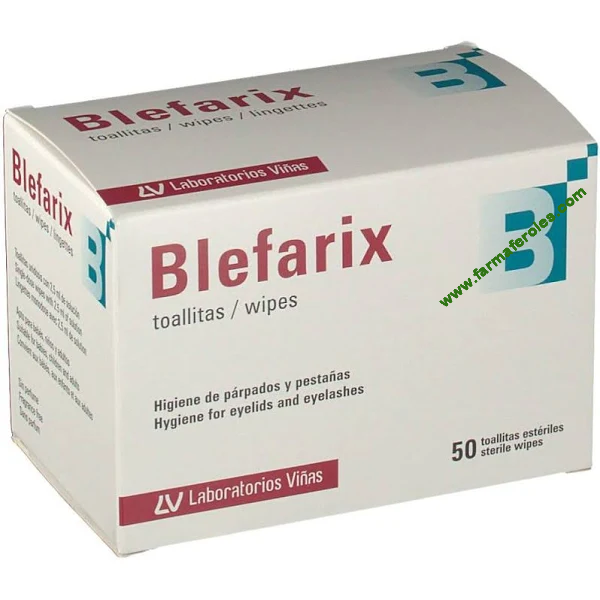 Blefarix 50 Toallitas Limpieza Párpado, Borde Palpebral, Pestañas
