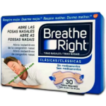 Breathe Rigth Tiras Nasales Clásicas Pequeña Mediana 30 Unidades