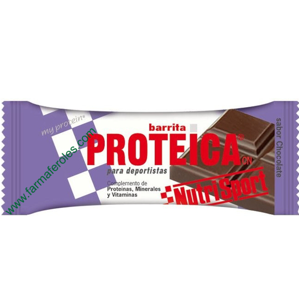 NutriSport Barrita Protéica Sabor Chocolate con Minerales y Vitamin