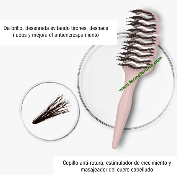 Moncho Moreno Cepillo Magic Brush Rosa/Negro - Imagen 4