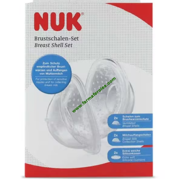 Nuk Set Conchas de Silicona Recogen exceso leche Protegen Pezón