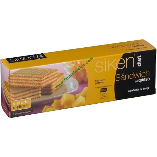 Siken Diet Sandwich de Queso 6uds