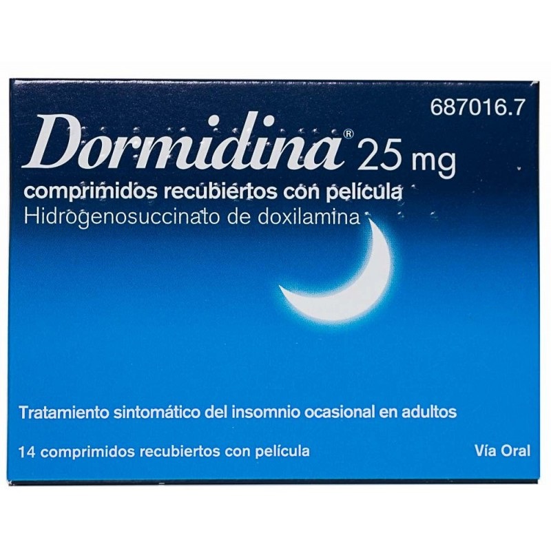 Dormidina doxilamina 25 mg comprimidos recubiertos con película