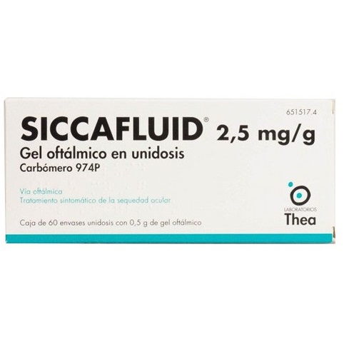 Siccafluid Gel Oftálmico 60 monodosis 0,5 gr