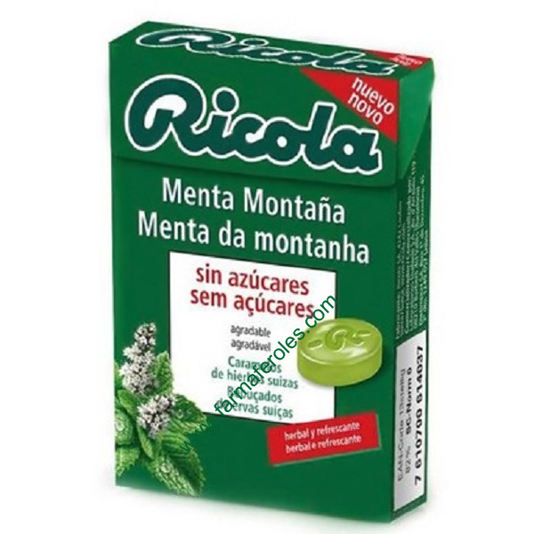 Ricola Caramelos Sin Azúcar Menta de Montaña Caja 50g