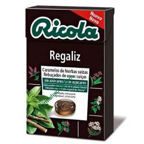 Ricola Caramelos Sin Azúcar Regaliz Caja 50g