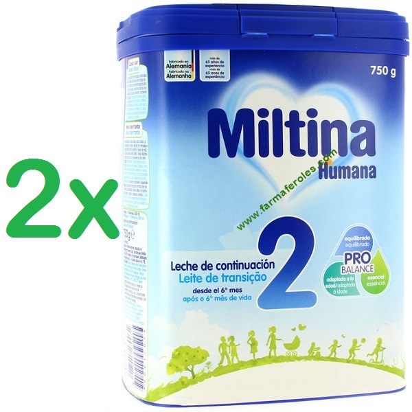 Miltina 2 Probalance Leche Continuación Duplo 2x 750g Nueva Fórmula Concentrada