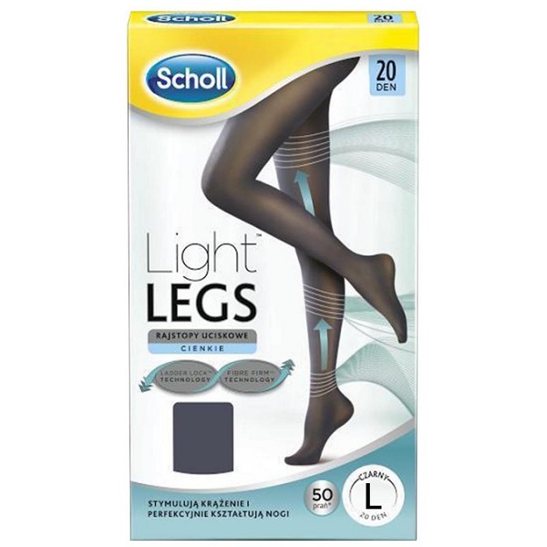 Dr Scholl Medias Light Legs 20 DEN Negro T-L Mejoran la Circulación
