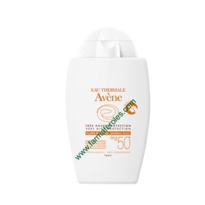 Avene Solar SPF 50+ Fluido Mineral Sin Color 40 ml