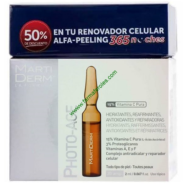 MartiDerm Photo-Age 30 Ampollas + 50% descuento Night Renew 10 Amp