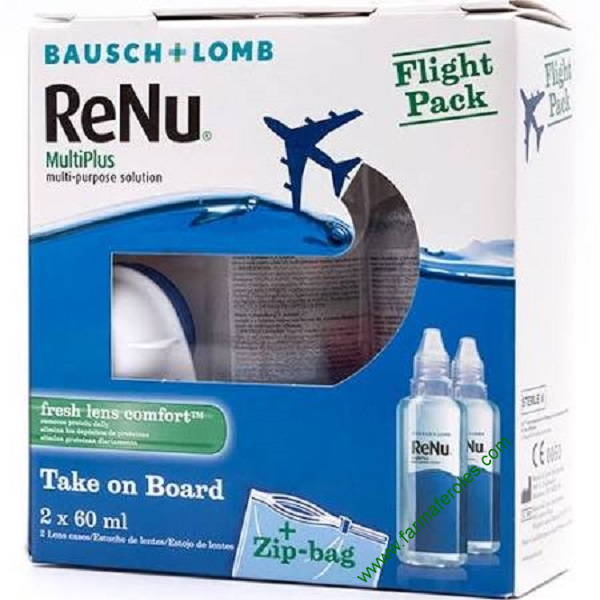 Renu Multiplus Solución Única 2 x 60ml Flight Pack