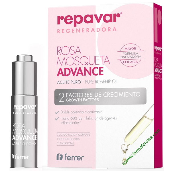 Repavar Aceite Puro de Rosa Mosqueta Advance +2 Factores Crecimiento