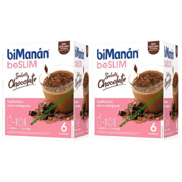 Bimanan Batido BeSlim Sabor Chocolate Duplo 6 Sobres + 6 Sobres