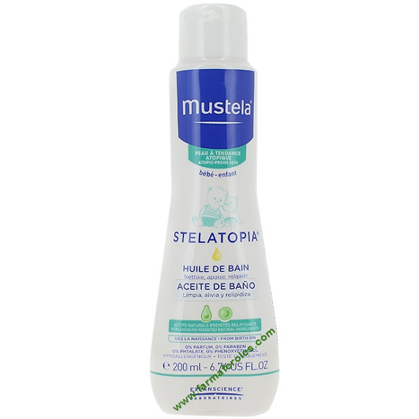 Mustela Stelatopia Aceite de baño 200ml Alivia y Relipidiza