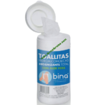 Biná Toallitas Hidroalcoholicas Higienizante Total con Aloe Vera 40uds
