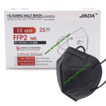Mascarilla Jiada FFP2 Color Negro 25ud con certificado CE a 0,18€/ud