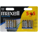 Pilas Maxell Alcalina tipo AAA 10 unidades