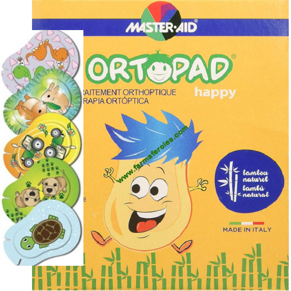 Parche Ocular Ortopad Happy Regular 20 uds