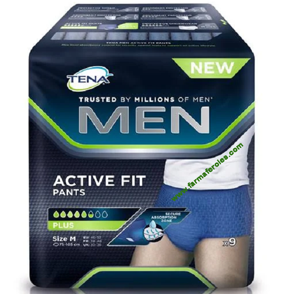 Tena Men Active Fit Pants Talla M 9 uds