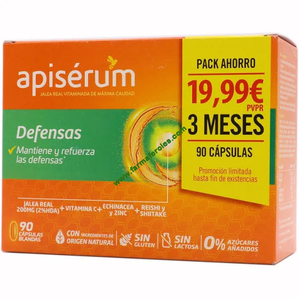 Apiserum Defensas Pack 3 Meses 90 Cápsulas