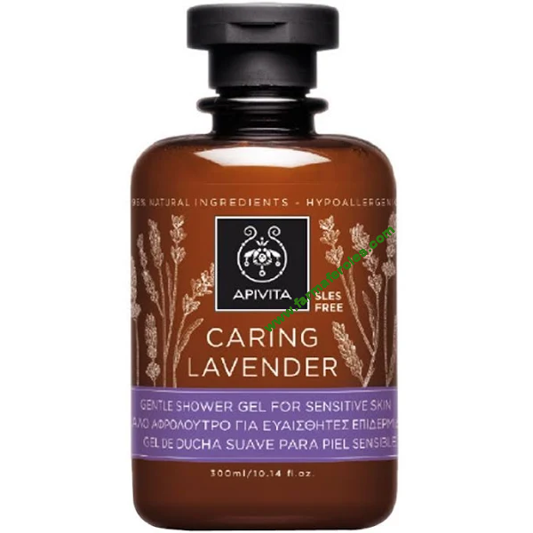Apivita Caring Lavender Gel de Ducha Suave para Piel Sensible 300ml