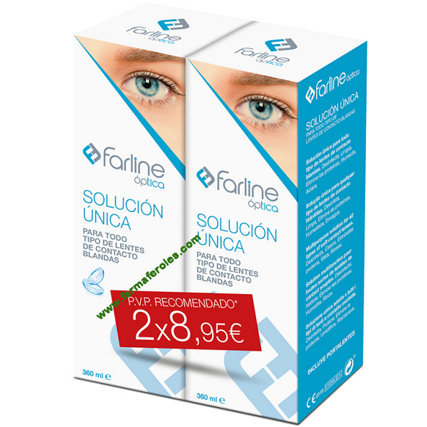 Farline Solucion Única Lentes de Contacto Duplo 2x 360ml