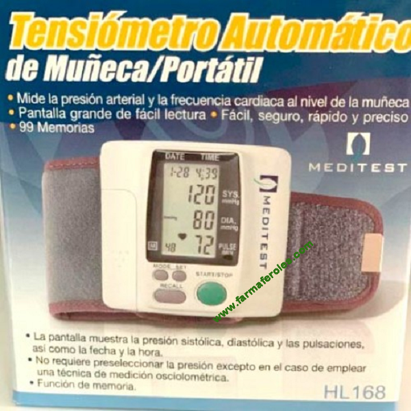 Tensiómetro de Muñeca Meditest HL168