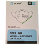Mascarilla BOLISI FFP2 Blanca Plegada con válvula 1ud certificado CE