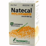 Natecal 1500mg (600mg Calcio) 60 Comprimidos Masticables